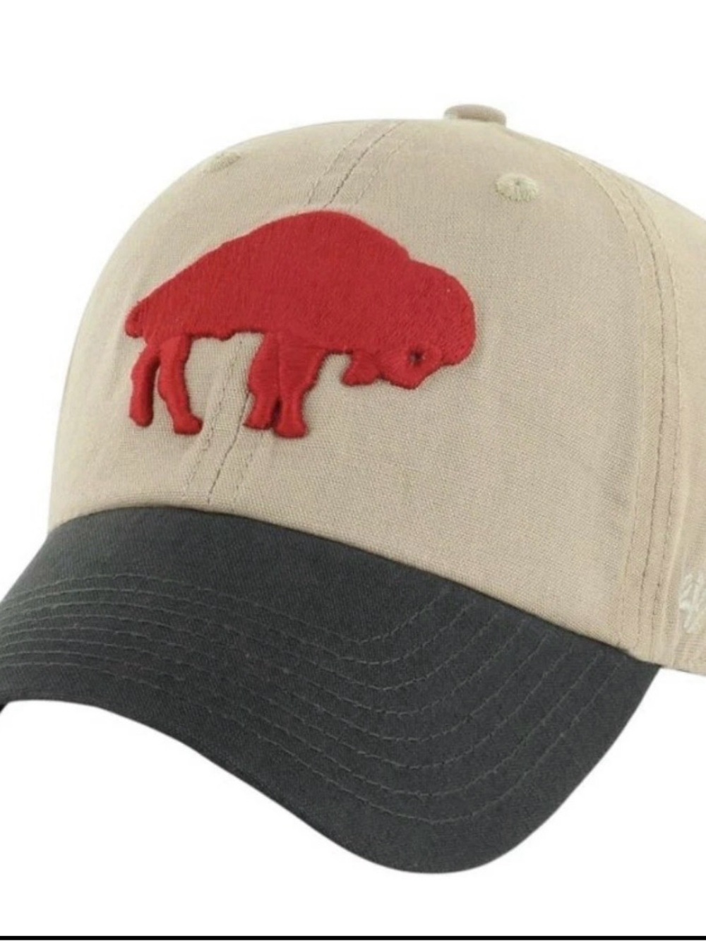 47 Brand Buffalo Bills Clean Up Khaki Legacy Ashford Snapback Hat - Size: OSFA